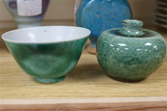 A group of Chinese coloured glazed vases and pots